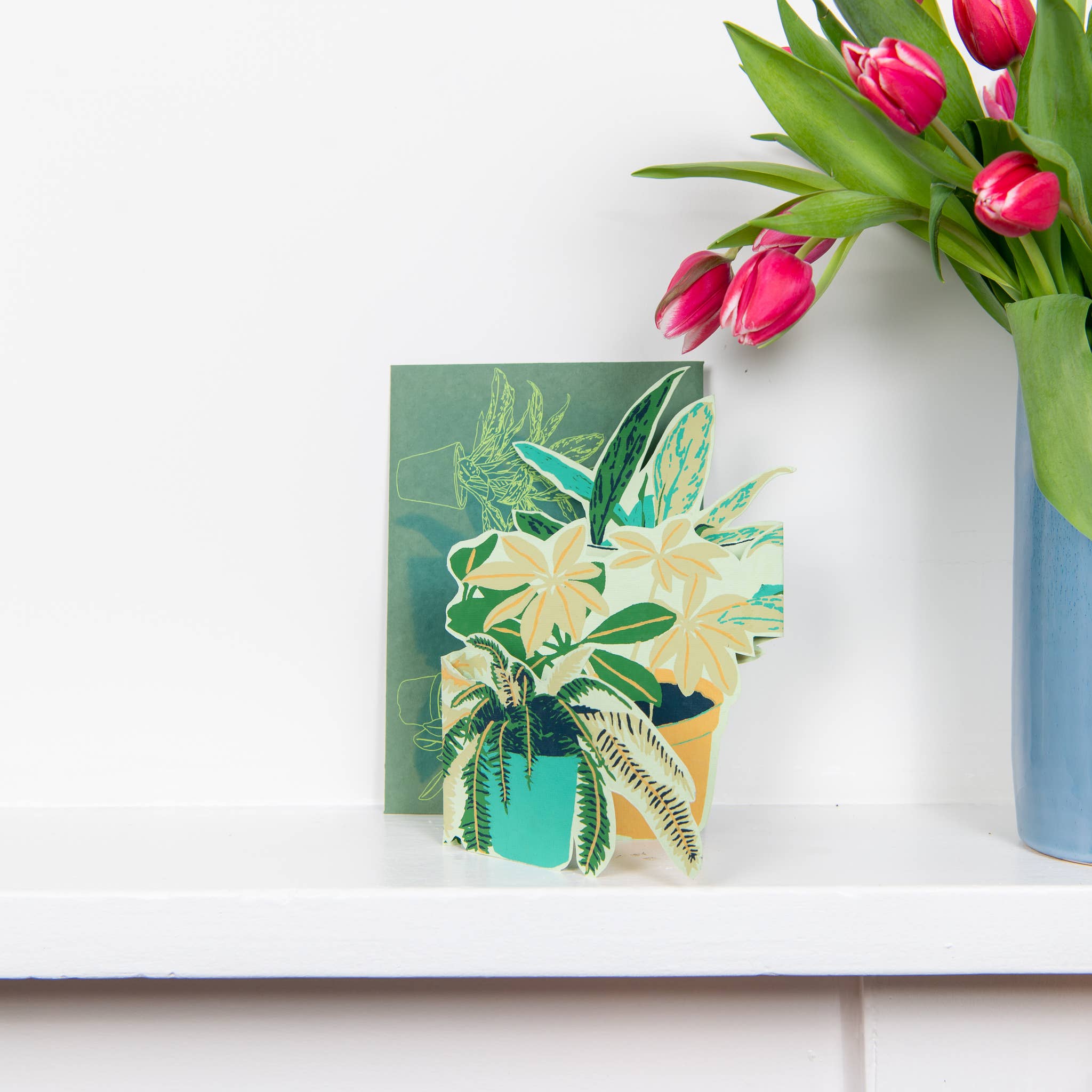 Plant Pot Concertina Greeting Card